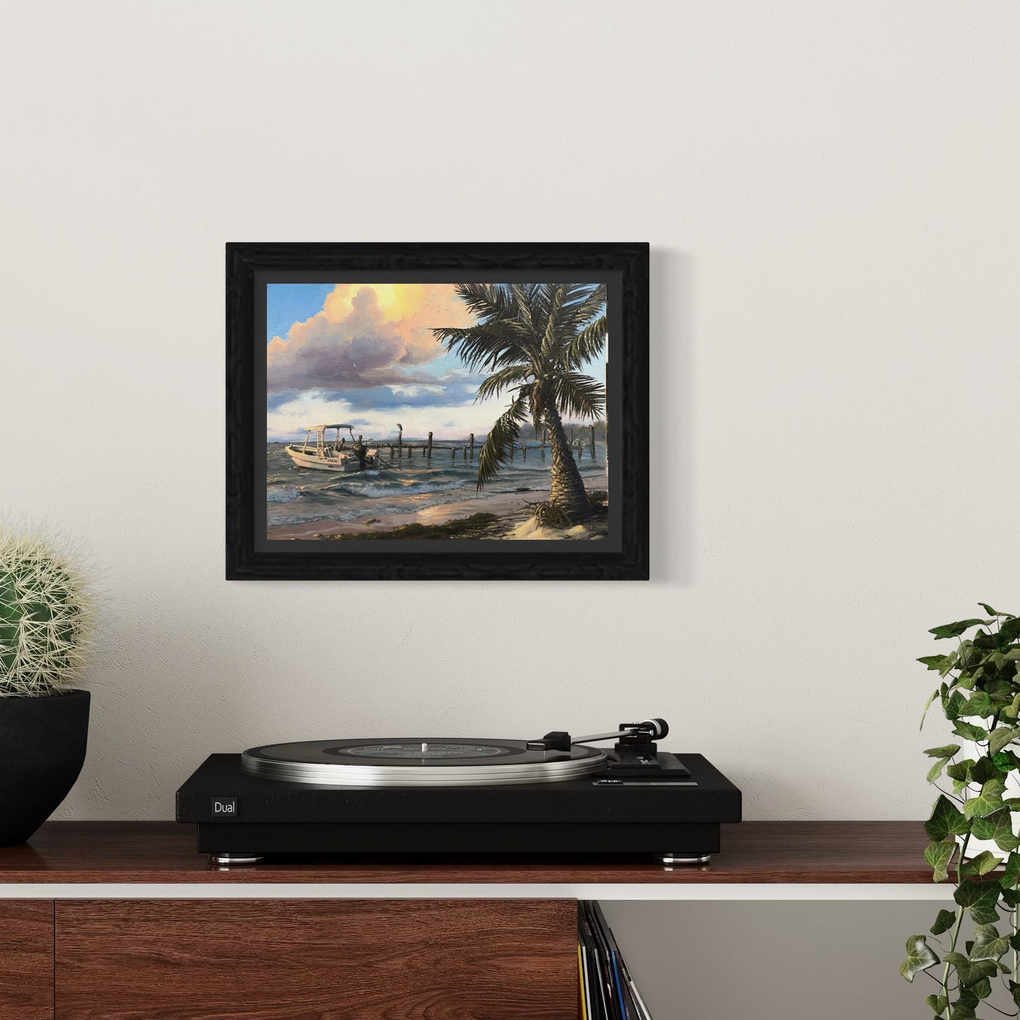 Original 9x12 oil painting "Ethereal Glow Over Playa"