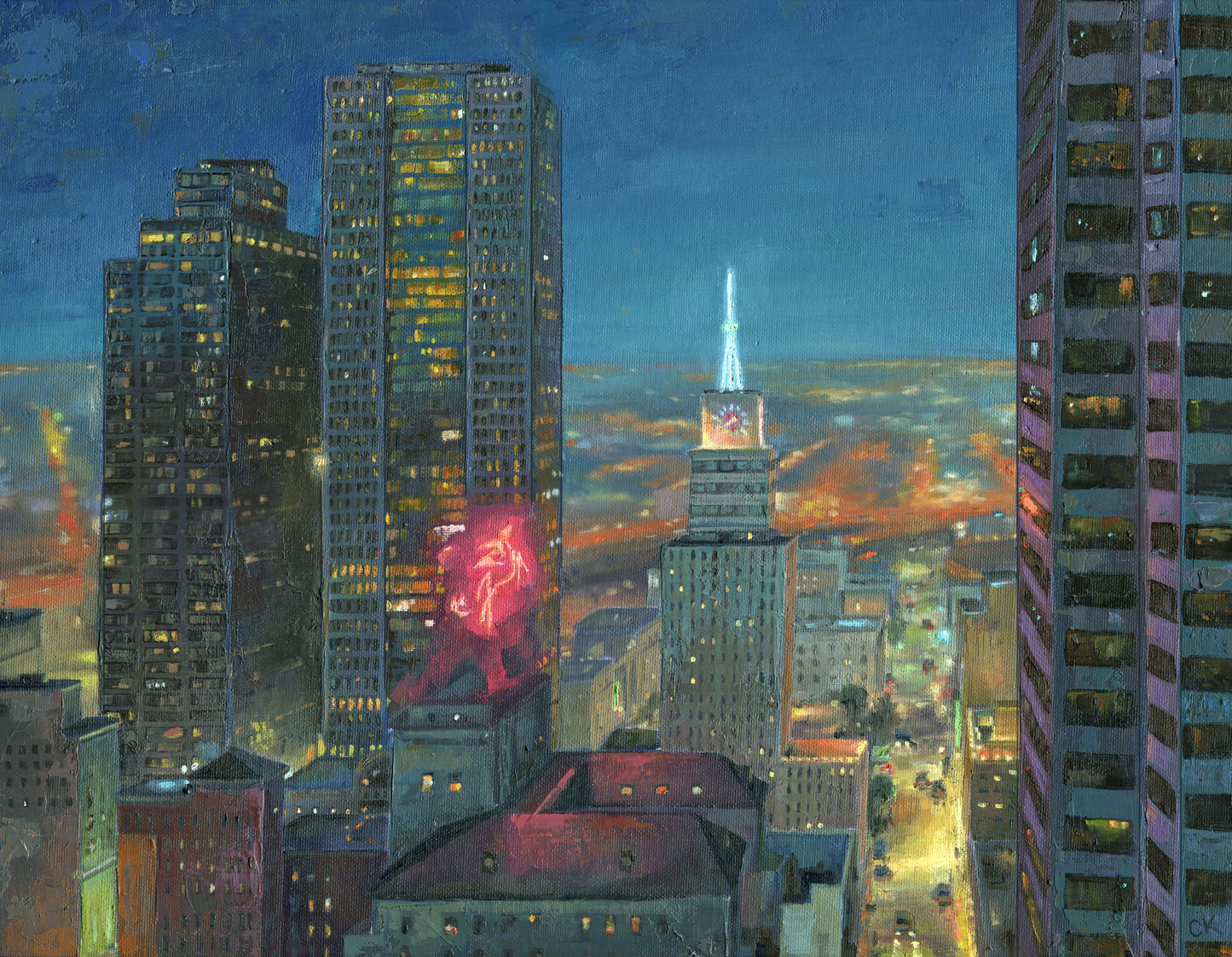 Original 16x20 Oil Painting "Lights of Pegasus"