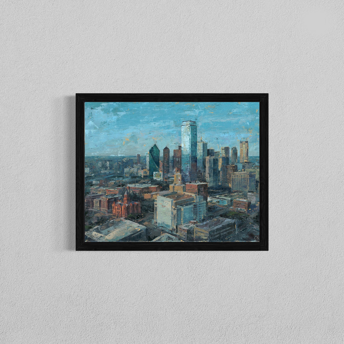 Crown Perspective – Original 16x20 Oil Painting of Downtown Dallas (View from Reunion Tower)