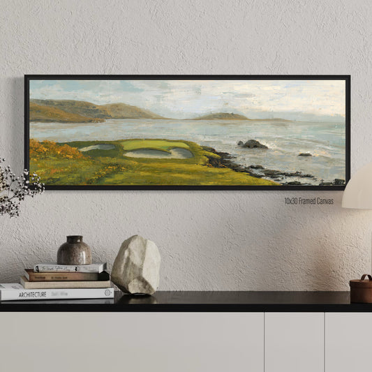 “7’s Crazy Hazy View” - Original Oil Painting – Pebble Beach, Hole 7