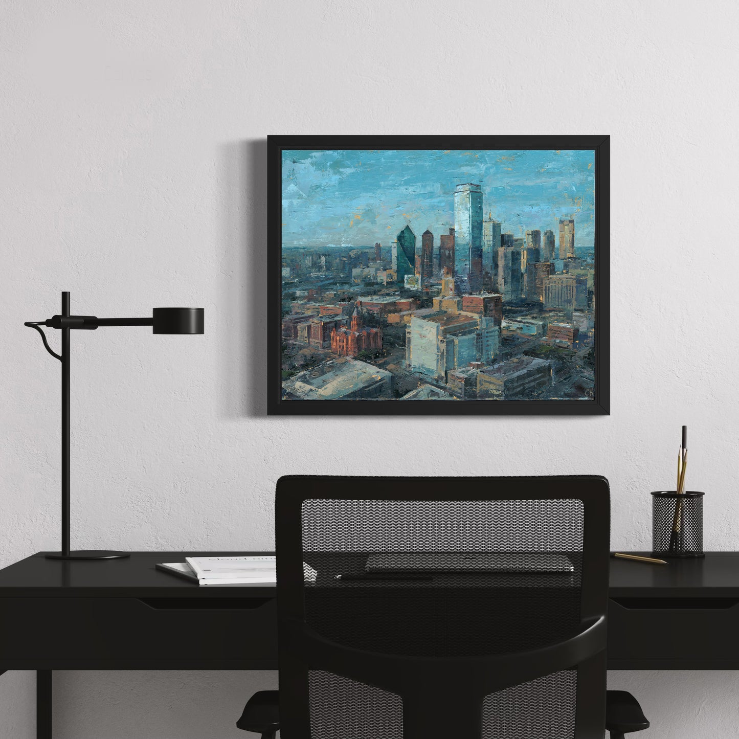 Crown Perspective – Original 16x20 Oil Painting of Downtown Dallas (View from Reunion Tower)